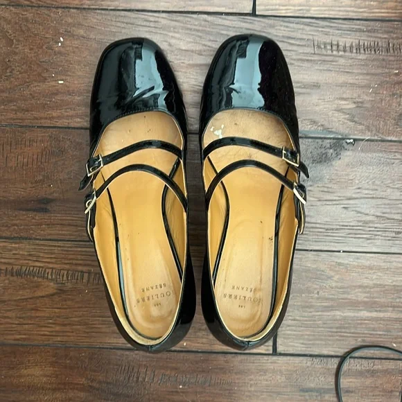 Sezane Soline Black Patent Leather Mary Jane Heels - Picture 5 of 6